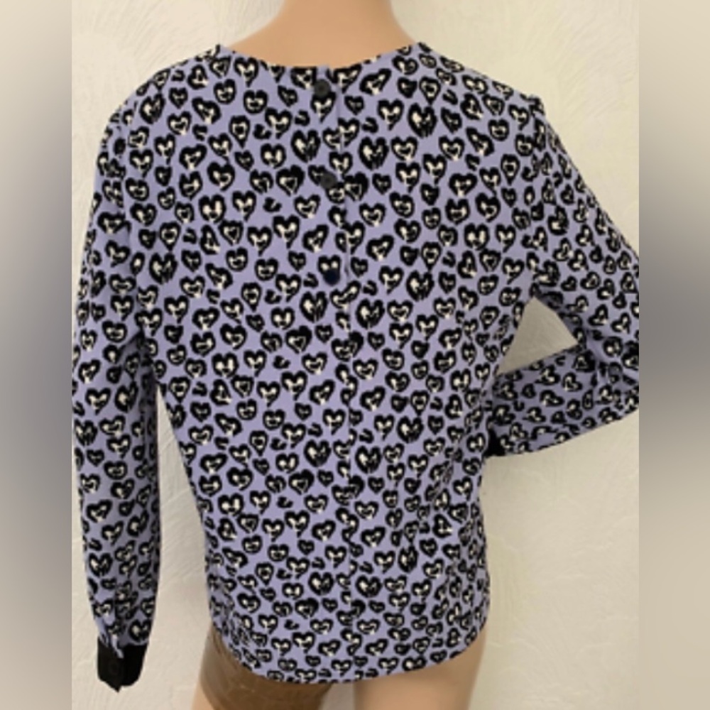 SANDRO Paris Heart Pattern Blouse - Picture 4 of 10